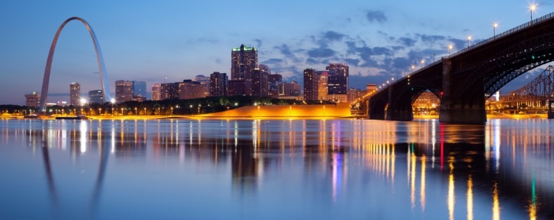 St Louis Missouri from the river.